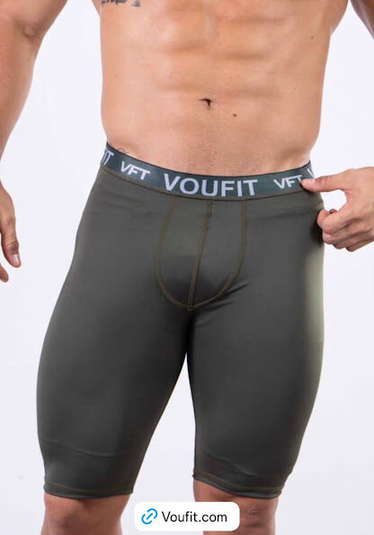 LEGGIN COMPRESSION CORTO VERDE MILITAR VOUFIT