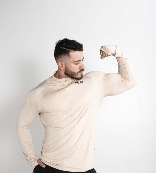 BUZO CREMALLERA BEIGE VOUFIT