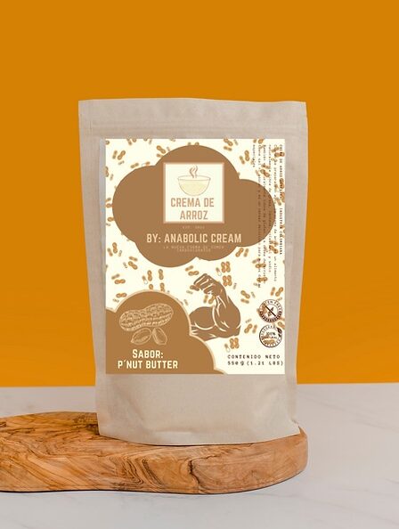 CREMA DE ARROZ 55GR MANTEQUILLA DE MANÍ ANABOLIC CREAM